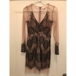 Black and Tan lace dress